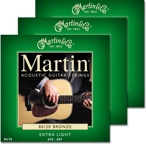 Martin 4 String Acoustic-Electric Guitar, Right, 3 Pack (M170)
