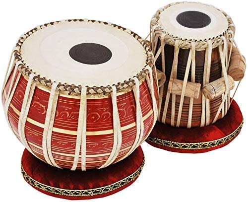 Sg Musical Tabla Drum Set For Beginners And Professionals - 3Kg Red Brass Bayan, Sheesham Wood Dayan With Padded Gig Bag, Hammer