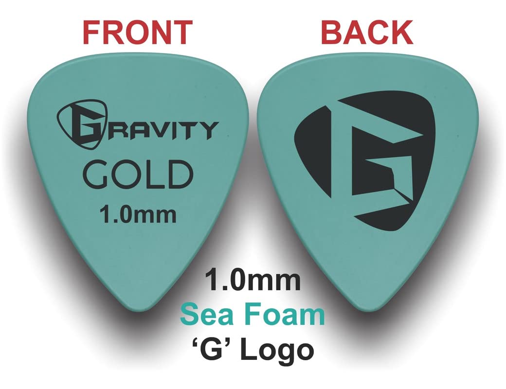 Gravity Gold Series Guitar Picks - Great For Beginners & Professionals - Pack of 4
