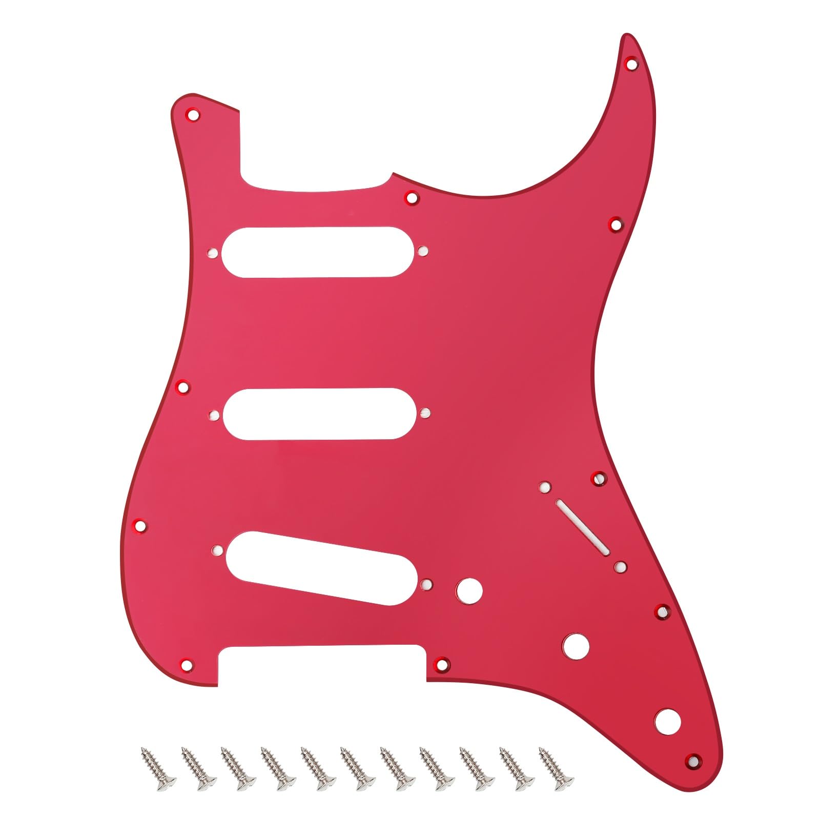 Banworks 1 Ply Strat Sss Pickguard 11-Hole Electric Guitar Pickguard Scratch Plate For Usa/Mexican Fender Modern Style Standard