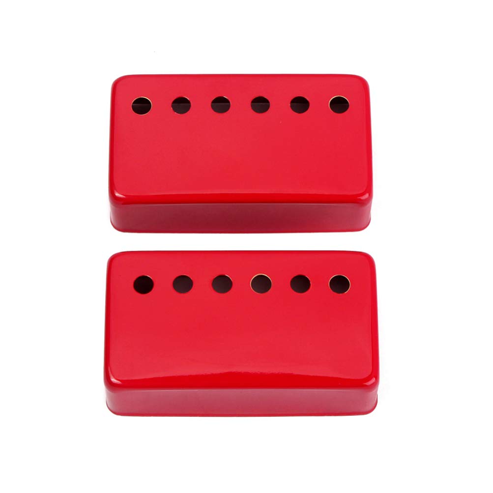 Milisten 2pcs Guitar Pickup Cover Humbucker Guitar Neck Pickup Covers for Eletric Guitar Bass Accessories (Red)