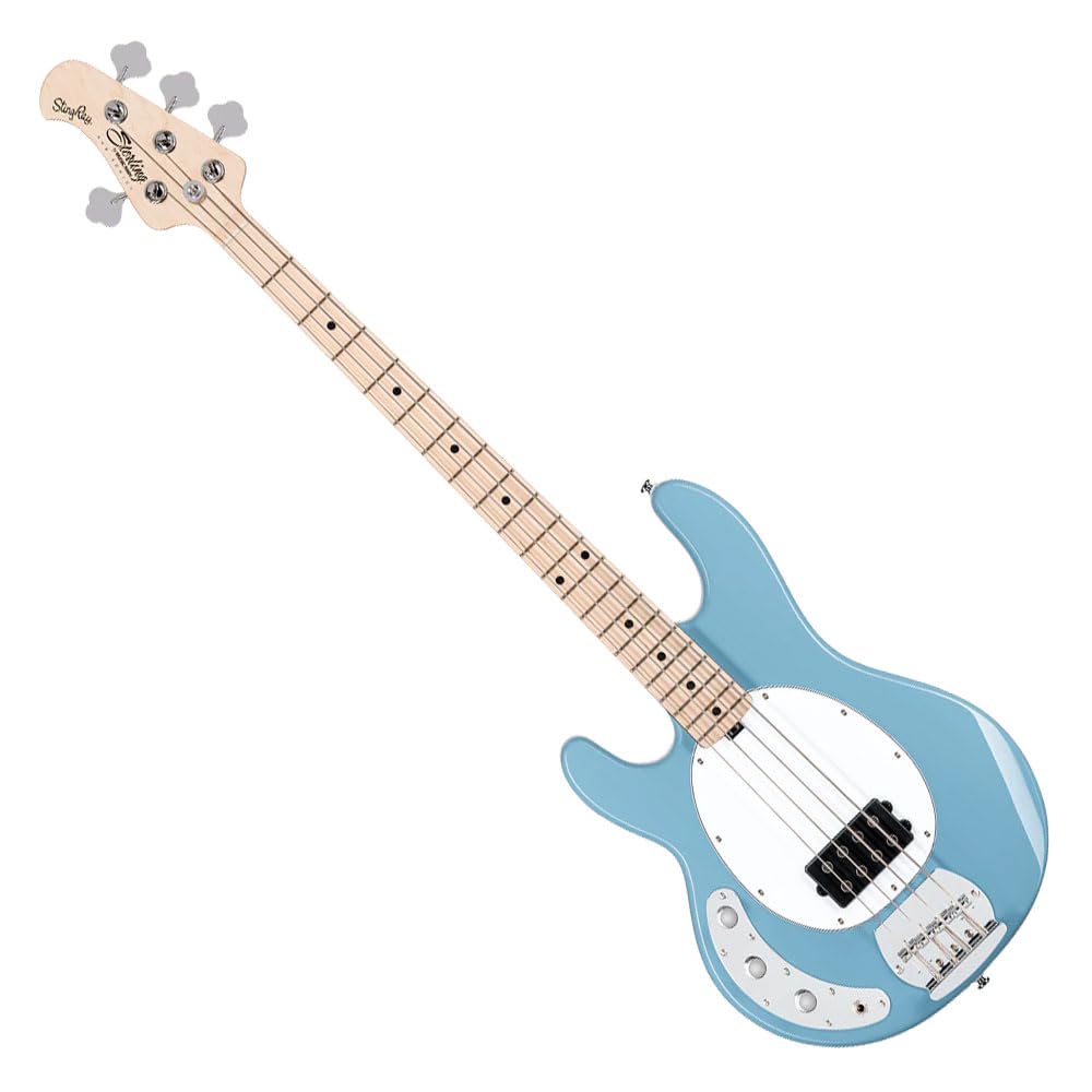 Sterling By Music Man StingRay RAY4 Left-handed Bass Guitar - Chopper Blue