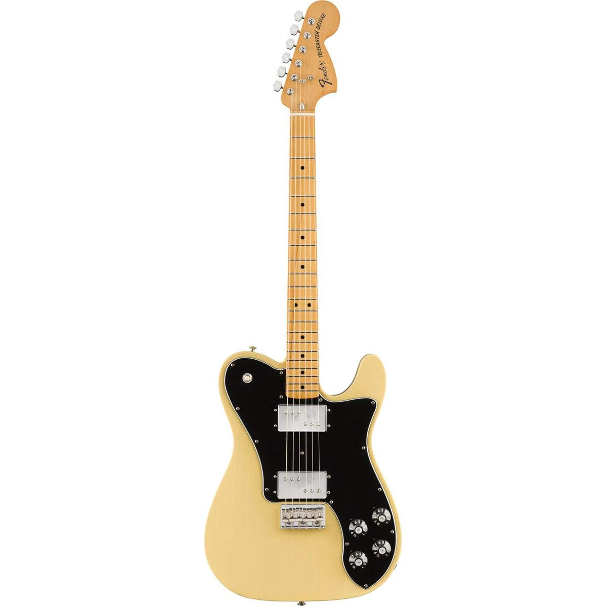 Fender Vintera 70s Deluxe Telecaster Electric Guitar, Vintage Blonde, Maple Fingerboard