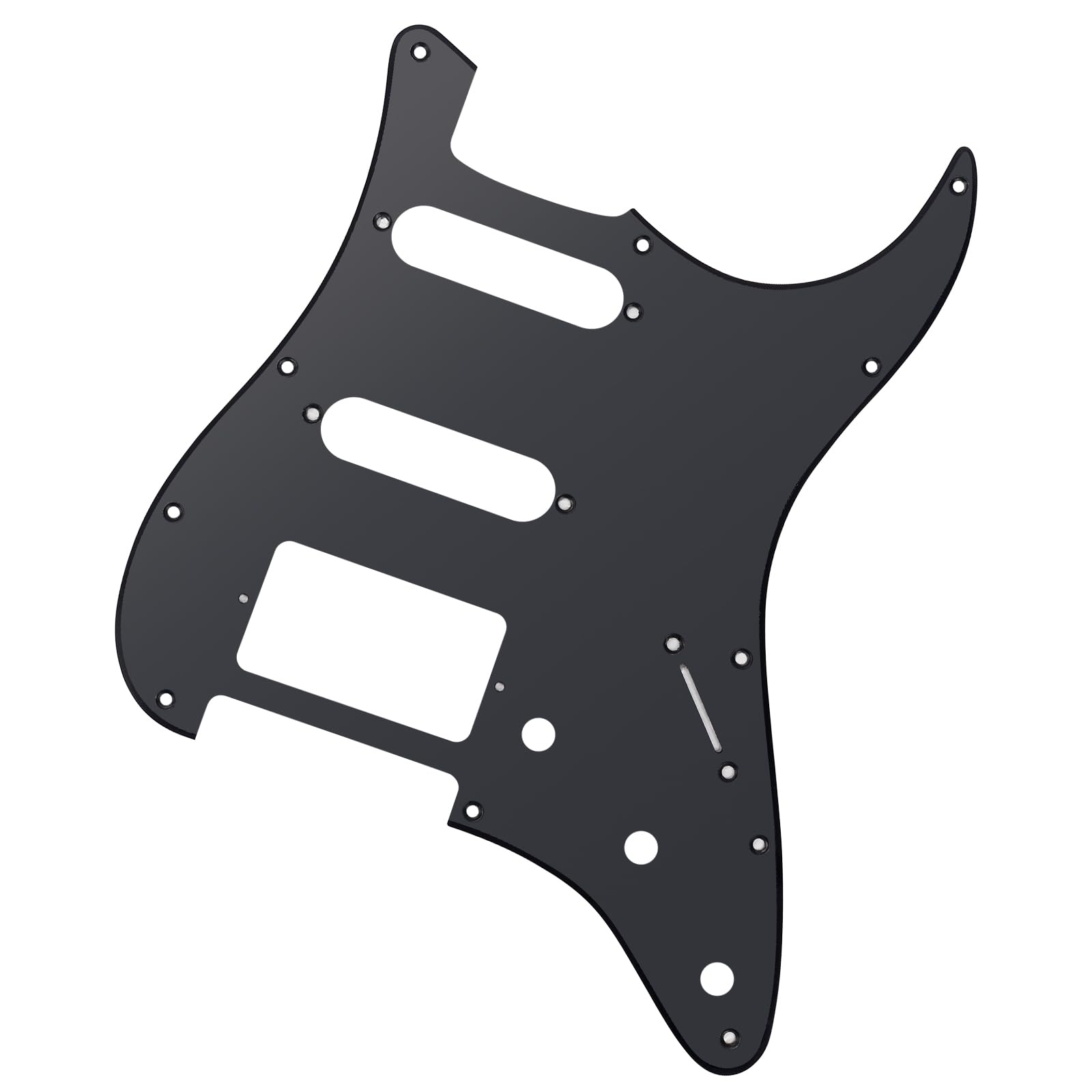 Banworks 1 Ply Strat HSS Pickguard 11-Hole Electric Guitar Pickguard SSH Scratch Plate for USA/Mexican Fender Modern Style Stand