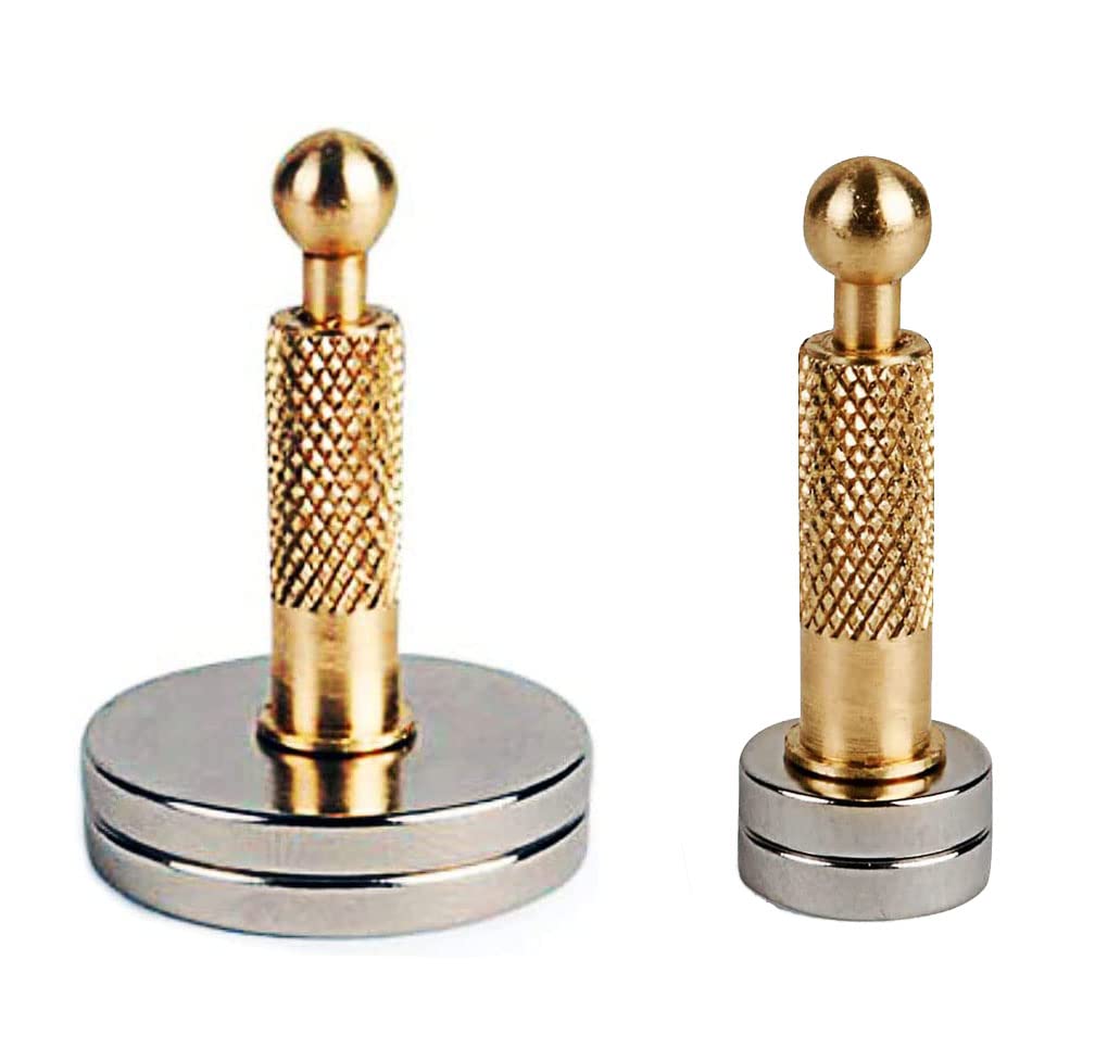 Jiayouy Gold Round Base Magnet Acoustic Guitars Accessory Luthier Diy Tools For Repair Top Cracks, Magnetize Pickups Ect 2Pcs