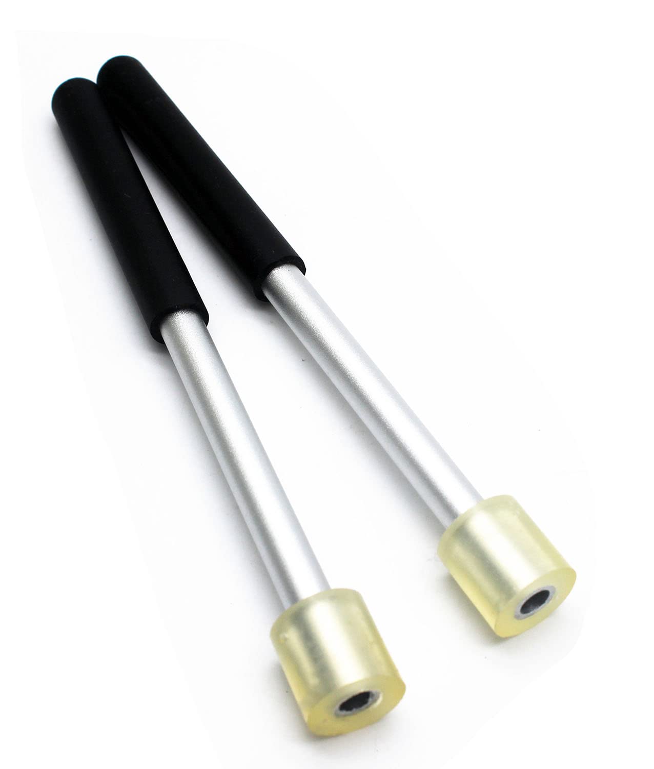 TUOREN 7.5 Rubber Head Percussion Mallets Sticks for Playing Tenor Steelpan Steel Tongue Drum, W/Aluminium Handle