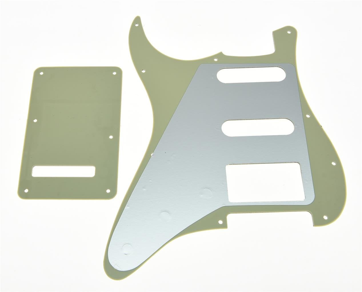 KAISH 11 Hole ST/Strat Style Pickguard HSS Pick Guard with ST Back Plate Tremolo Trem Cover for Stratocaster/Strat Made in USA/M