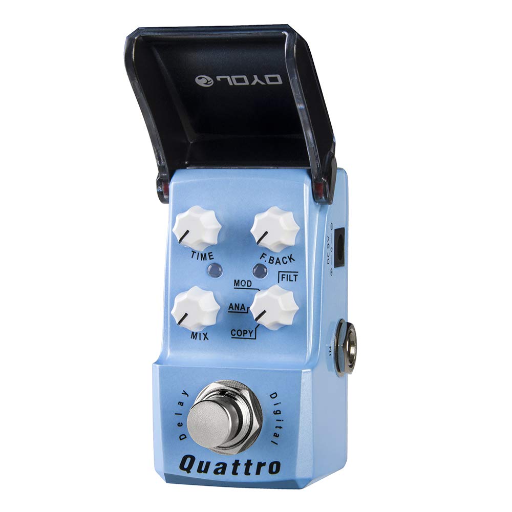 JOYO Digital Delay 4 Modes Mini Pedal with Modulation for Electric Guitar Effect Ironman Series (Quattro JF-318)