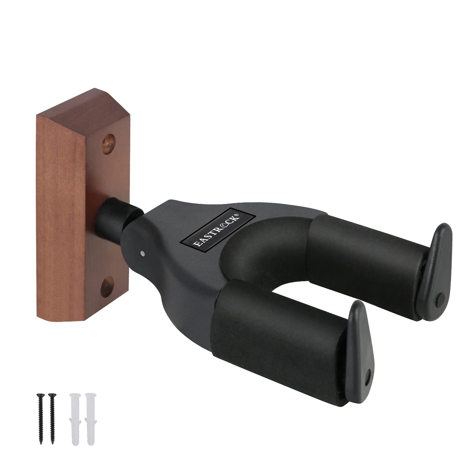 Eastrock Guitar Wall Mount Locking, Hardwood Guitar Hanger Wall Mount Auto Lock, Adjustable Rotatable Guitar Holder Stand For Ac