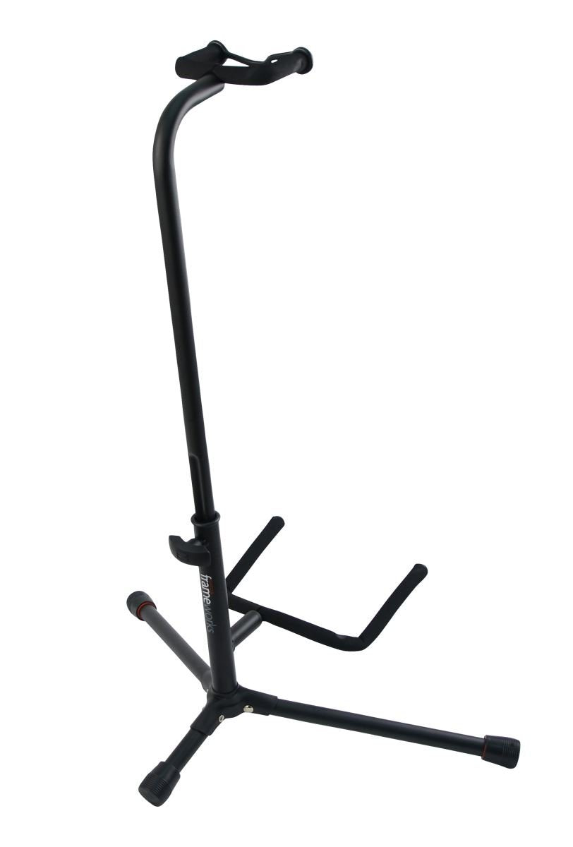 Gator Frameworks Adjustable, Holds Single Electric Acoustic Guitar Stand (GFW-GTR-1000), Black, 54 x 40 x 44''
