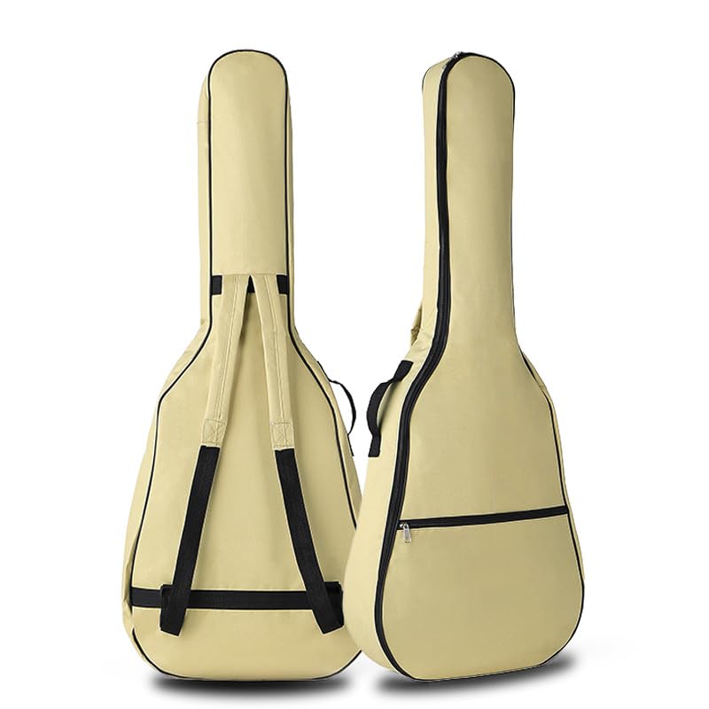 Gvince Portable Guitar Bag, Multi-color Waterproof 600D Oxford Fabric Guitar Case with Double Shoulders Adjustable Strap (Orange
