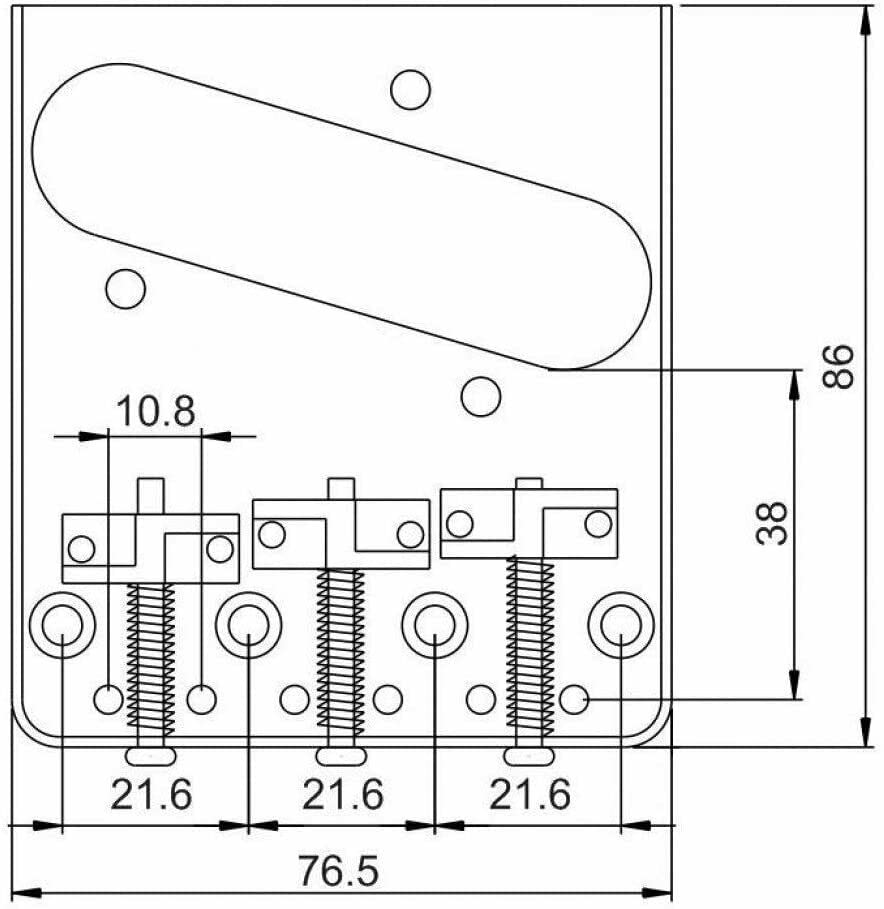 WTB Ashtray Bridge For Telecaster Guitar, Compensated Brass Saddles (Chrome)