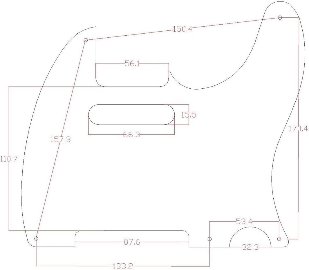 KAISH American Vintage 5 Hole Tele Pickguard TL Guitar Pick Guard Scratch Plate for Tele/Telecaster Vintage Tortoise
