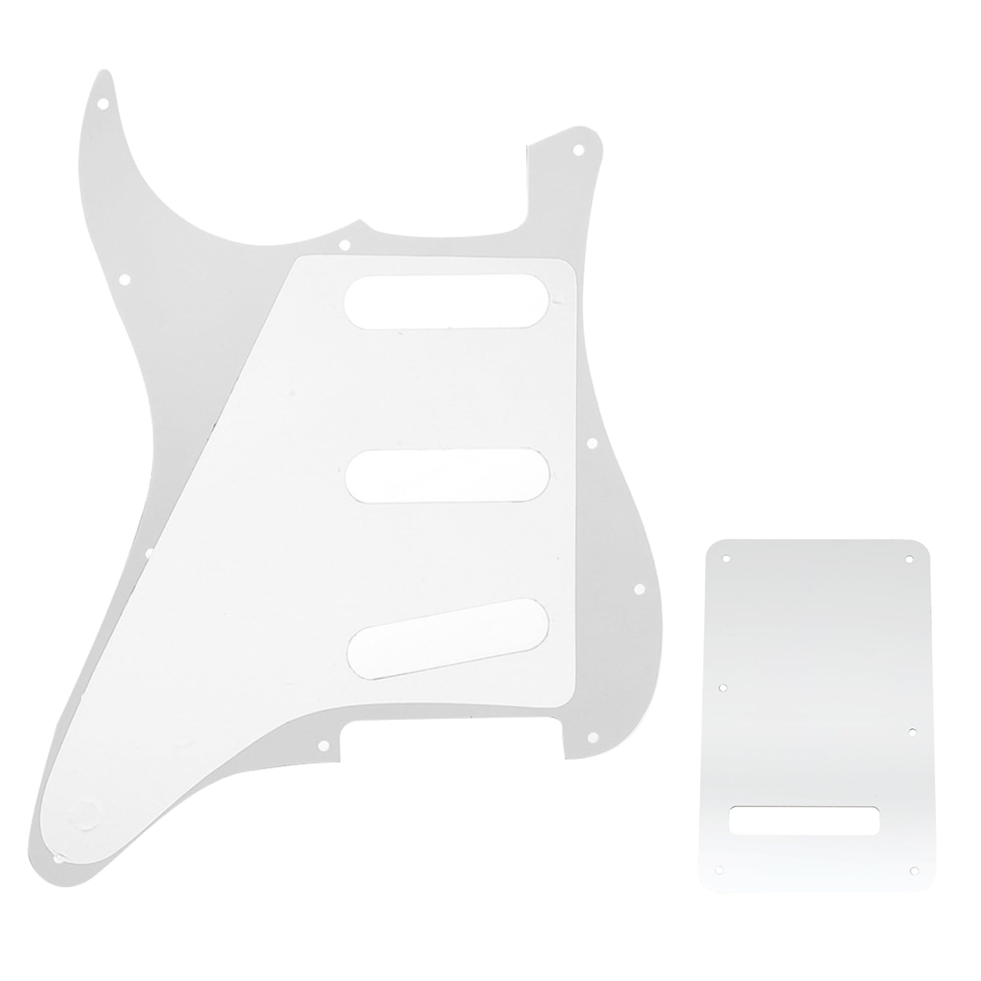 Musiclily SSS 11 Holes Strat Electric Guitar Pickguard and BackPlate Set for Fender US/Mexico Made Standard Stratocaster Modern