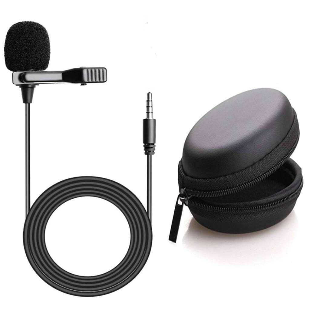 Inefable Dynamic Lapel Collar Mic Voice Recording Filter Microphone For Singing Youtube Smartphones - Black (Collar Mic With One