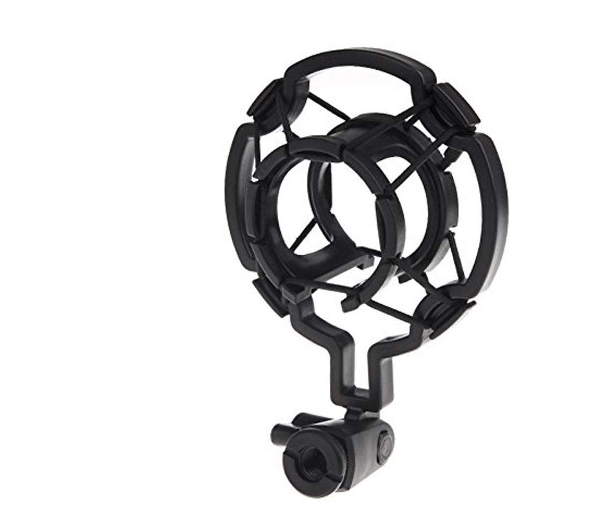 Powerpak Shock Mount Universal Microphone Cradle Holder Clip Stand (Black)