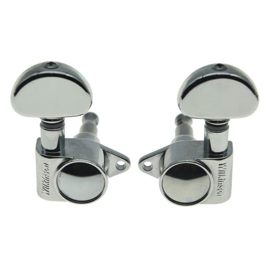 Wilkinson 3x3 ROTO Style Full Size Sealed Guitar Tuners Tuning Keys Pegs Guitar Machine Heads Fits USA Les Paul or Acoustic Guit