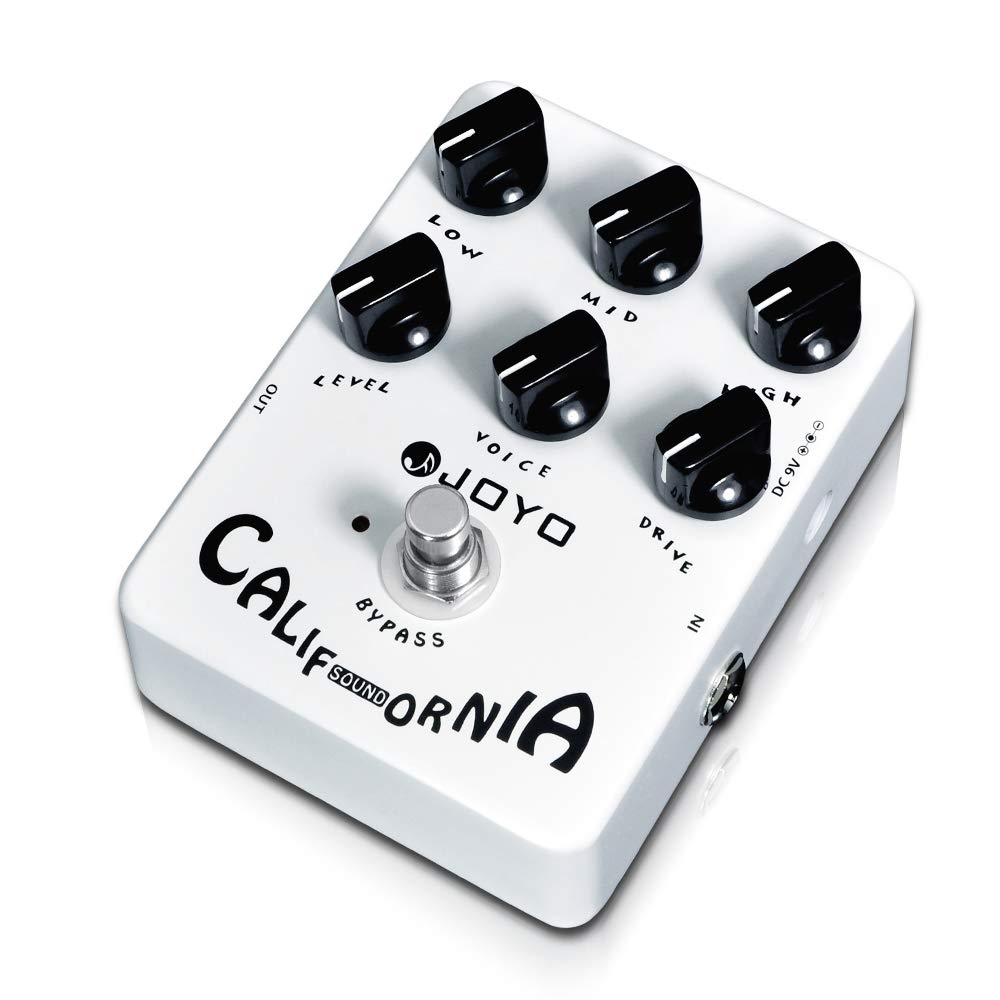 JOYO Overdrive Distortion Pedal Amp Simulator Rock Tones from OD to Dist for Electric Guitar Effect - Bypass (California Sound J