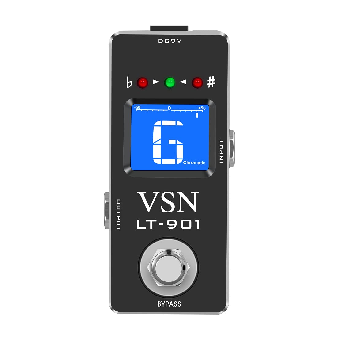 Vsn Tuner Pedal,Guitar Chromatic Tuner Pedal For High Precision  1 Cent With Pitch Indicator For Electric Guitar And Bass True B