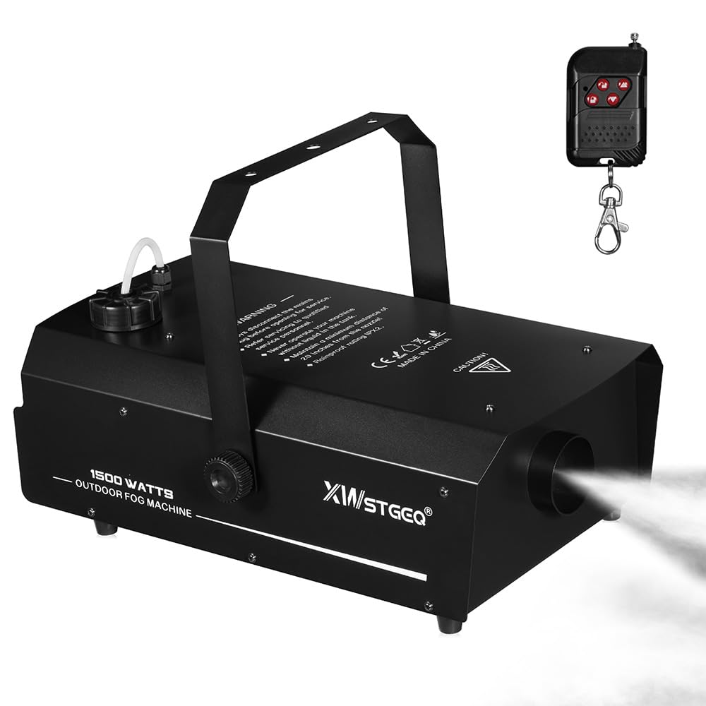 Smoke Machine 1500W With Dmx, Wireless Remote, And Timer - Professional Outdoor Waterproof Fog Machine For Stage Djs, Halloween,