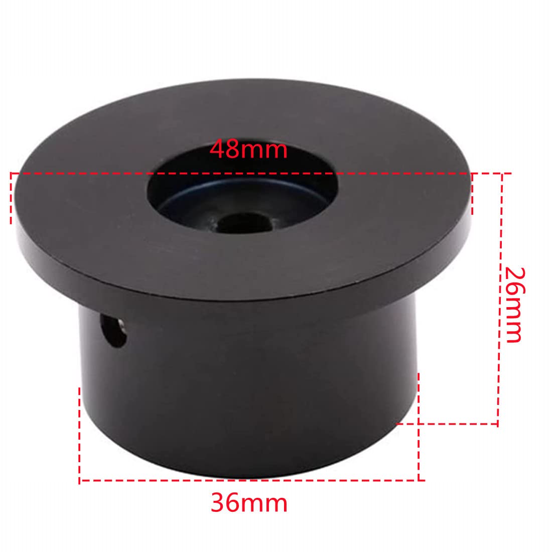 Szliyands 1.89'' x 1.02'' All-Aluminum knob Volume Potentiometer knob Bile Amplifier Audio Potentiometer knob Cap (Black)