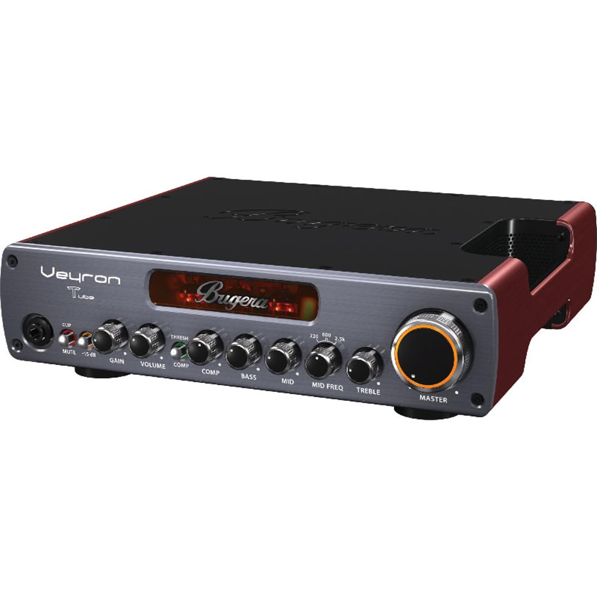 Bugera VEYRON TUBE BV1001T Ultra-Compact 2,000-Watt Class-D Bass Amplifier with Tube Preamp, Optical Compressor and DYNAMIZER Te