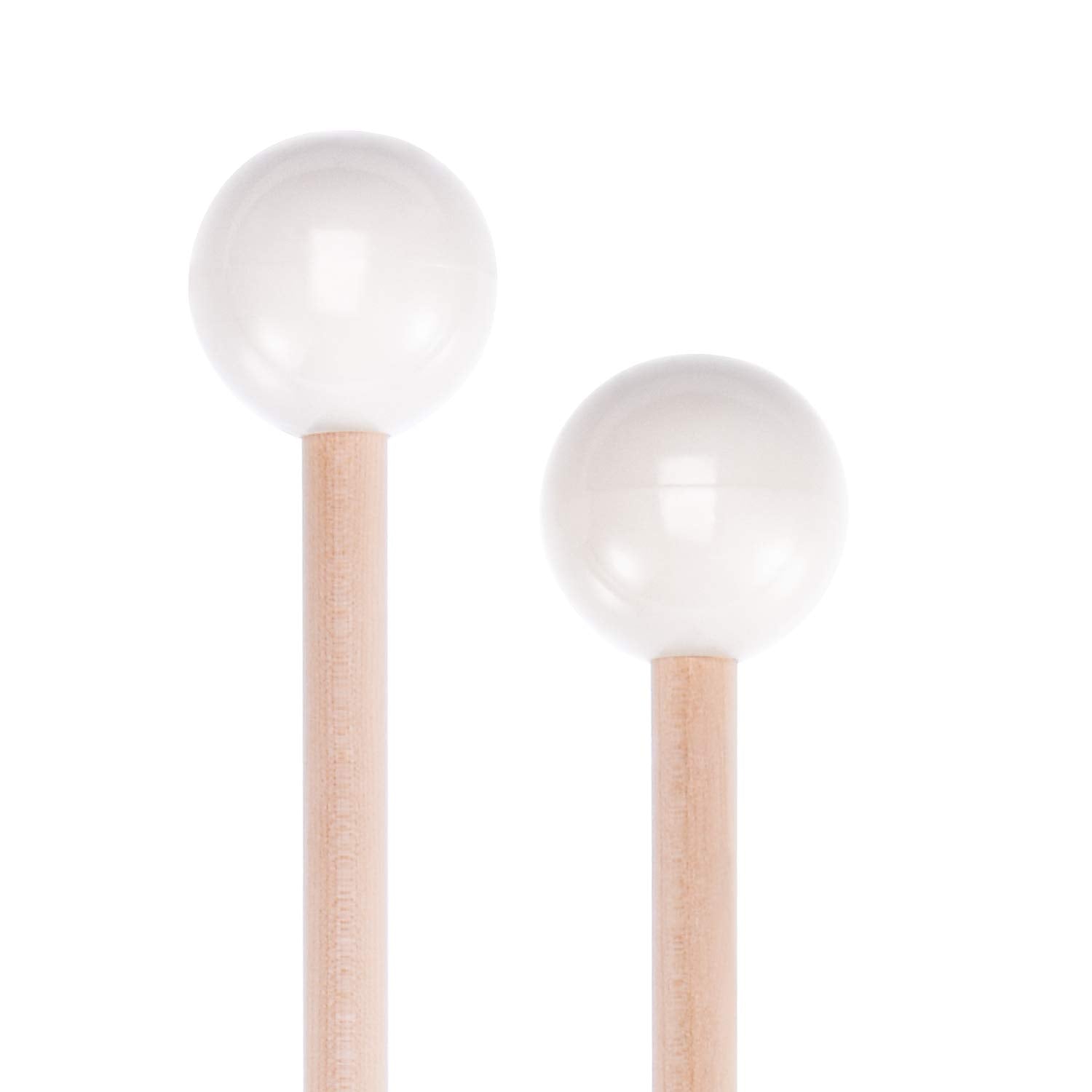 1 Pair Glockenspiel Mallets Hard Mallets Xylophone Mallets Hard Polymer Mallet Glockenspiel Sticks with Wood Handle for Energy C