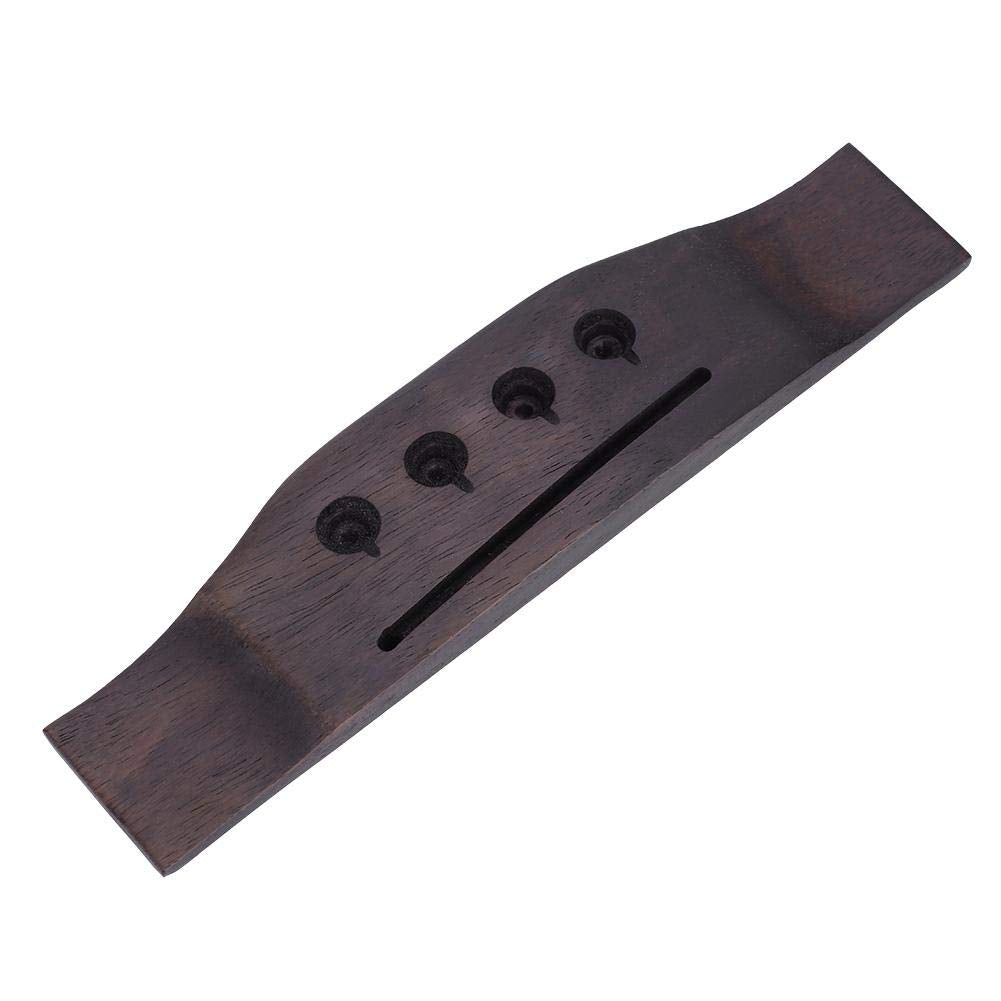 4 Strings Bass Bridge, Rosewood Bridge Saddle and Pins for 4-String Folk Acoustic Bass Accessory Parts Wooden guitar accessories