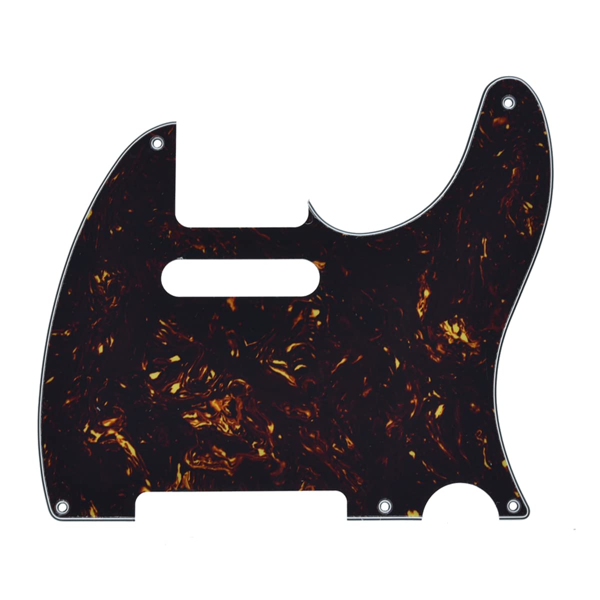 Dopro 5 Hole Vintage Tele Guitar Pickguard Scratch Plate fits USA/Mexican Fender Telecaster Dark Tortoise