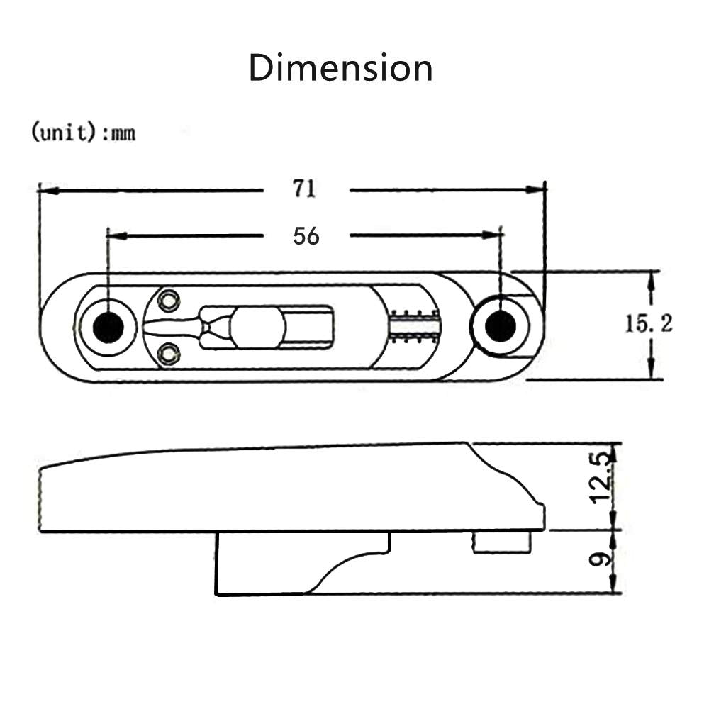 JD Moon 4 or 5 String Bridge Saddles Heavy Duty Individual Bass Bridge Tailpiece (Chrome 5pcs)