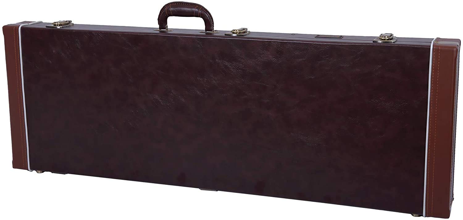 Crossrock Wooden Case Fits Fender Telecaster And Stratocaster Electric Guitars,Brown (Crw620Ebr)