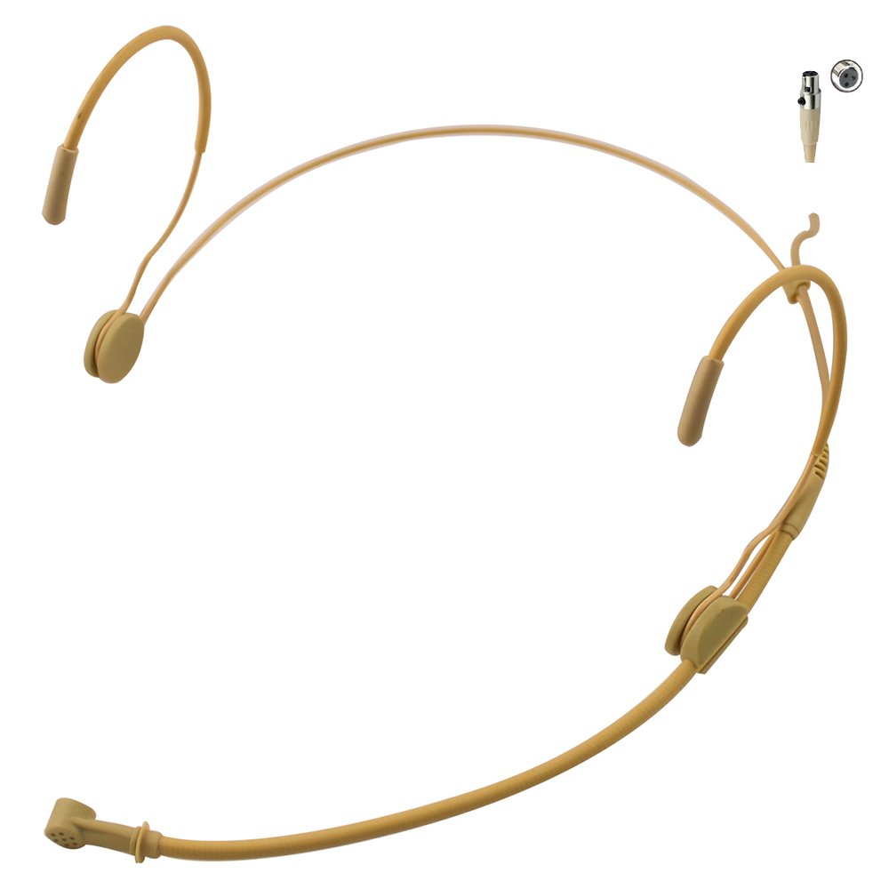 J K MIC-J 069 Earhook Headworn Headset Unidirectional Microphone Compatible with AKG Samson Wireless Microphone System - Mini XL