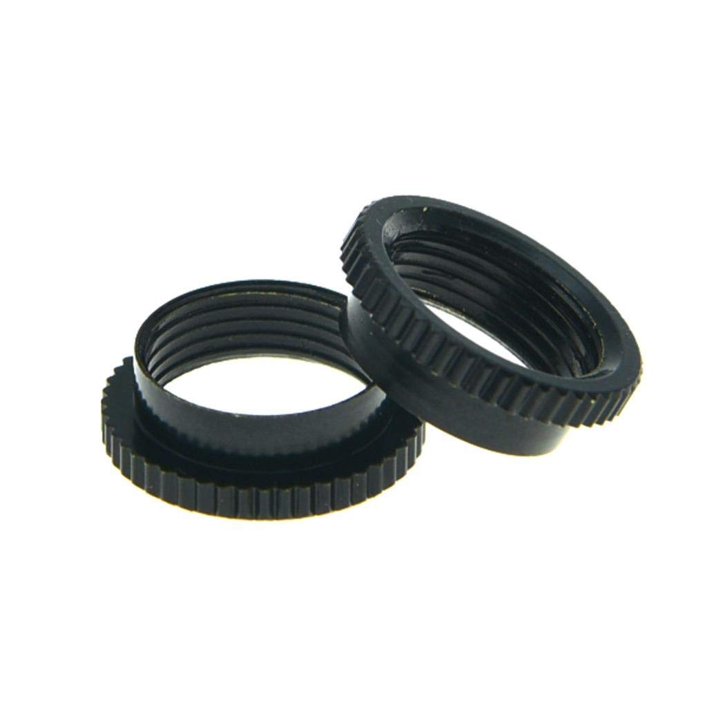 Kaish 2X American Fine Knurled Deep Nut Guitar Toggle Switch Nut Swtich Deep Nut For Les Paul Guitars With Switchcraft Switch Bl