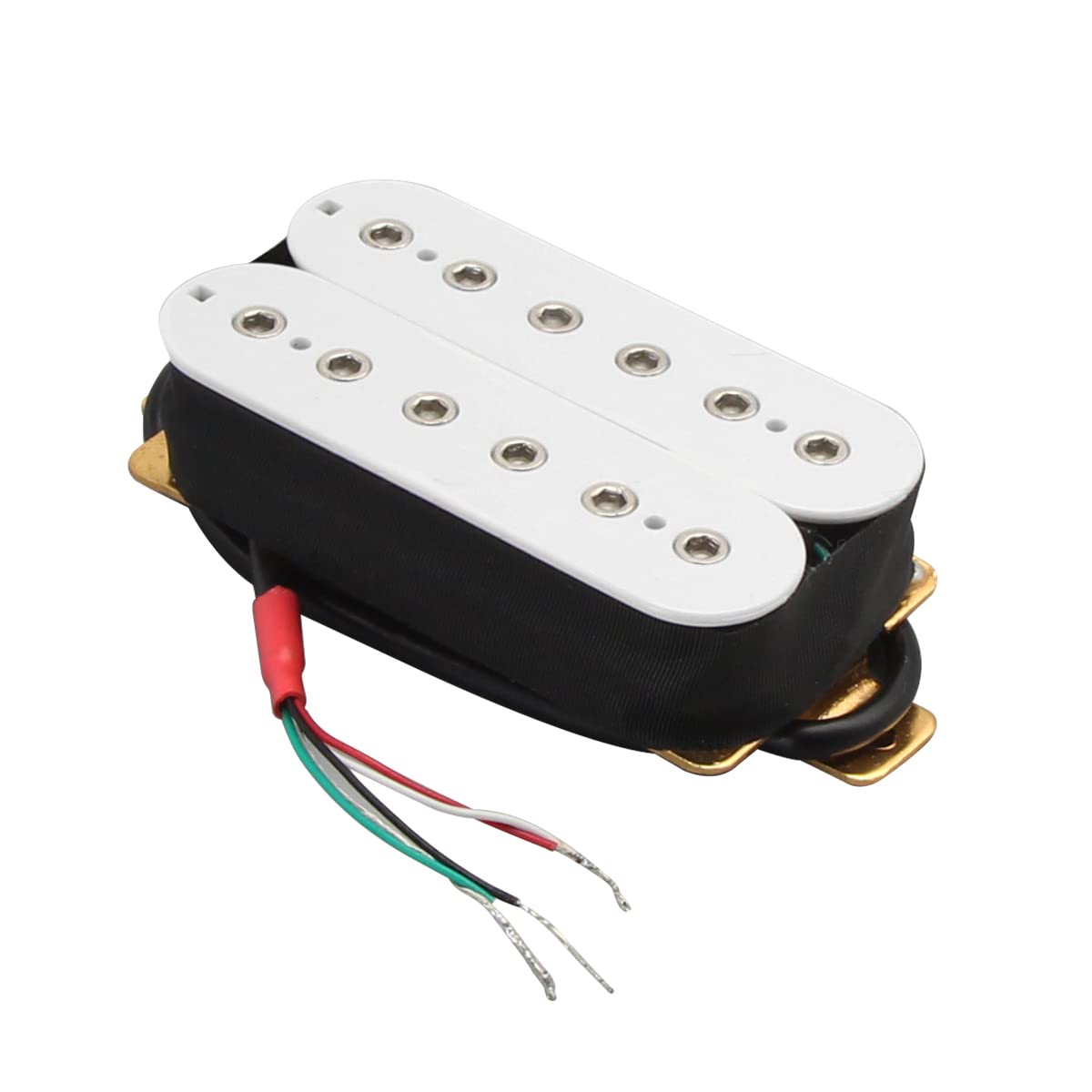 FLEOR Neck+Bridge Pickup Set Ceramic Double Coil Humbucker Pickups for Electric Guitar Pickup Replacement-White