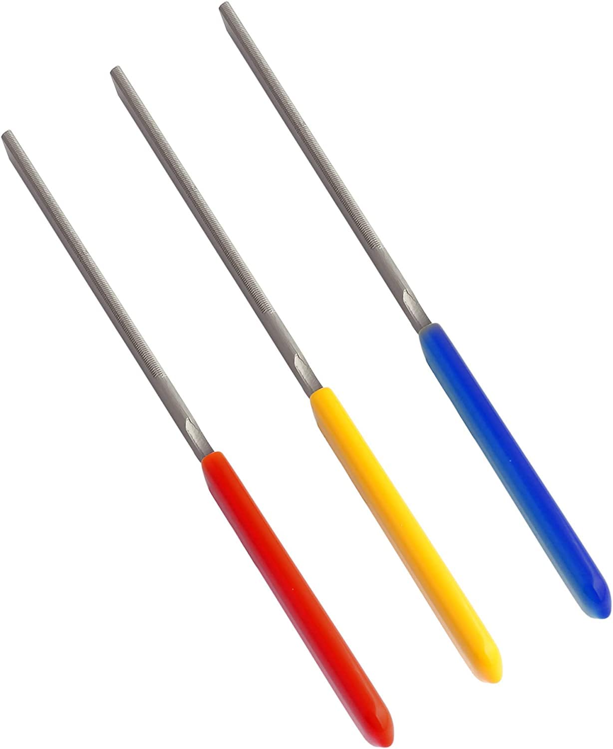 BAIYUXING Electric Guitar files 3pcs,Acoustic Guitar file 3pcs,Bass Guitar flies 3pcs,Tapered Nut Files Double Edge Nut Slotting