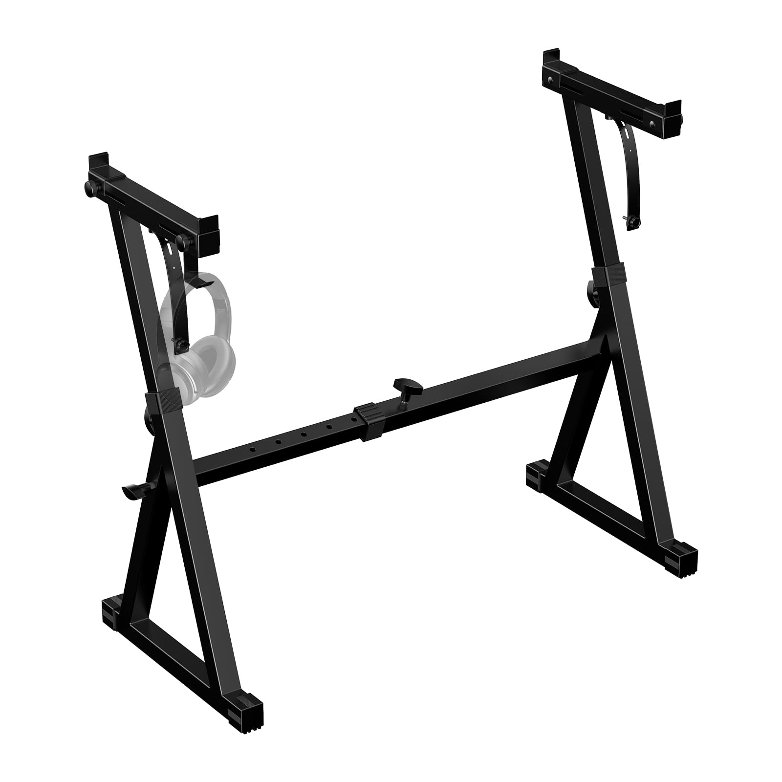 Rhymo Keyboard Stand Double-X, Heavy-Duty, Pre-Assembled Piano Stand for Kids and Adults, 8 Adjustable Digital Piano Stand with 