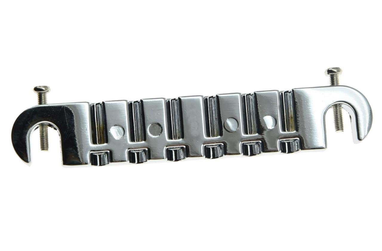 KAISH Chrome Electric Guitar Wrap Around Bridge Tailpiece for Les Paul LP Junior
