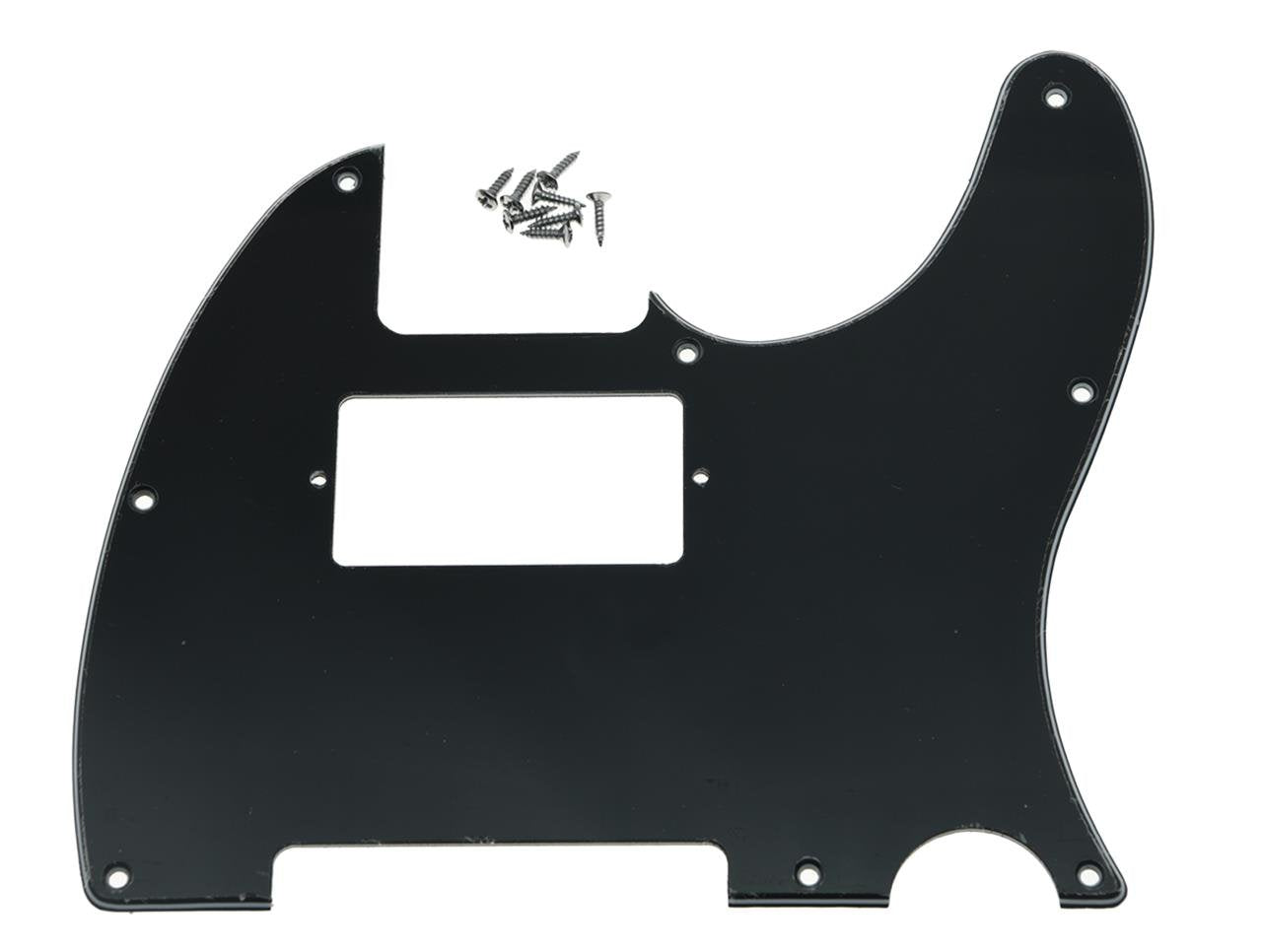 Kaish 8 Hole Tele Style Humbucker Pickguard Tl Guitar Pick Guard For Telecaster/Tele Black 3 Ply
