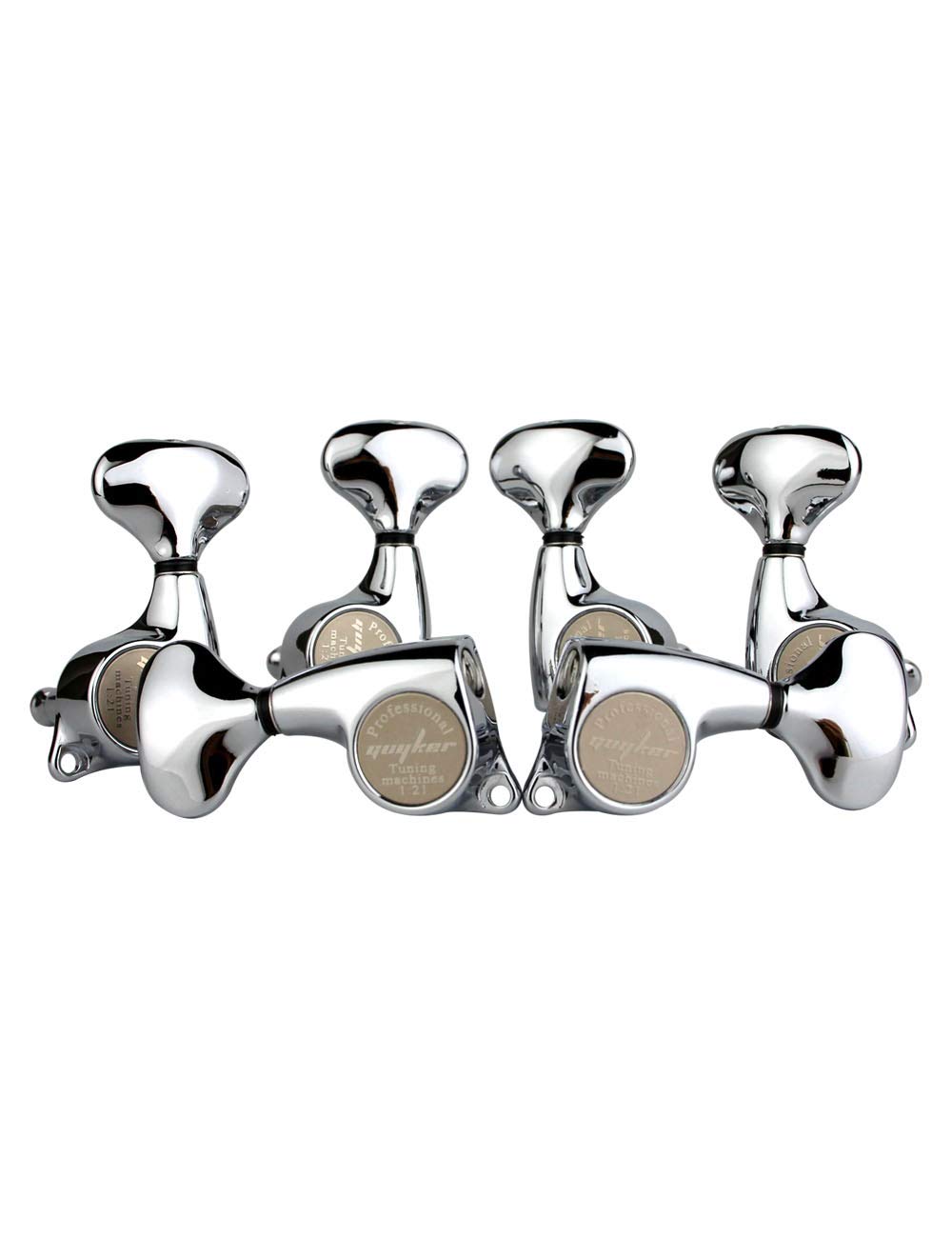 Guyker 6Pcs Guitar Machine Heads (3L + 3R) - 1:21 Sealed Tuning Key Pegs Tuners Set Replacement for ST Tele SG Style Electric or
