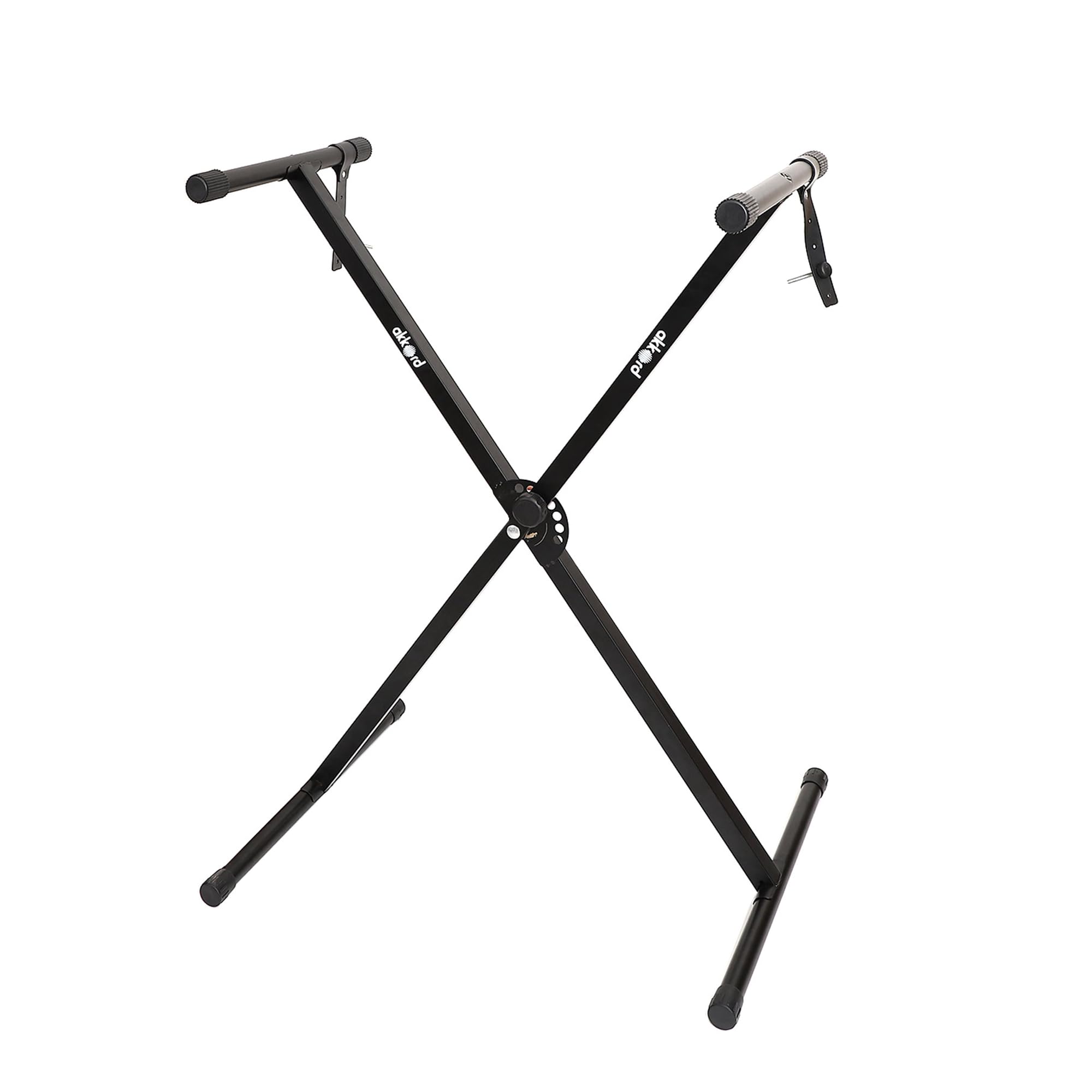 Akkord Single X Adjustable Keyboard Stand For 61-Keys Keyboard  Foldable, Heavy-Duty Steel Frame, Non-Slip Rubber Caps, Secure L
