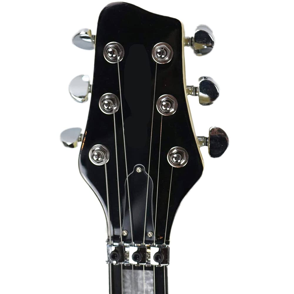 R3 Electric Guitar String Locking Nut for Floyd Rose Tremolo Bridge 43mm (Chrome with Black nut)