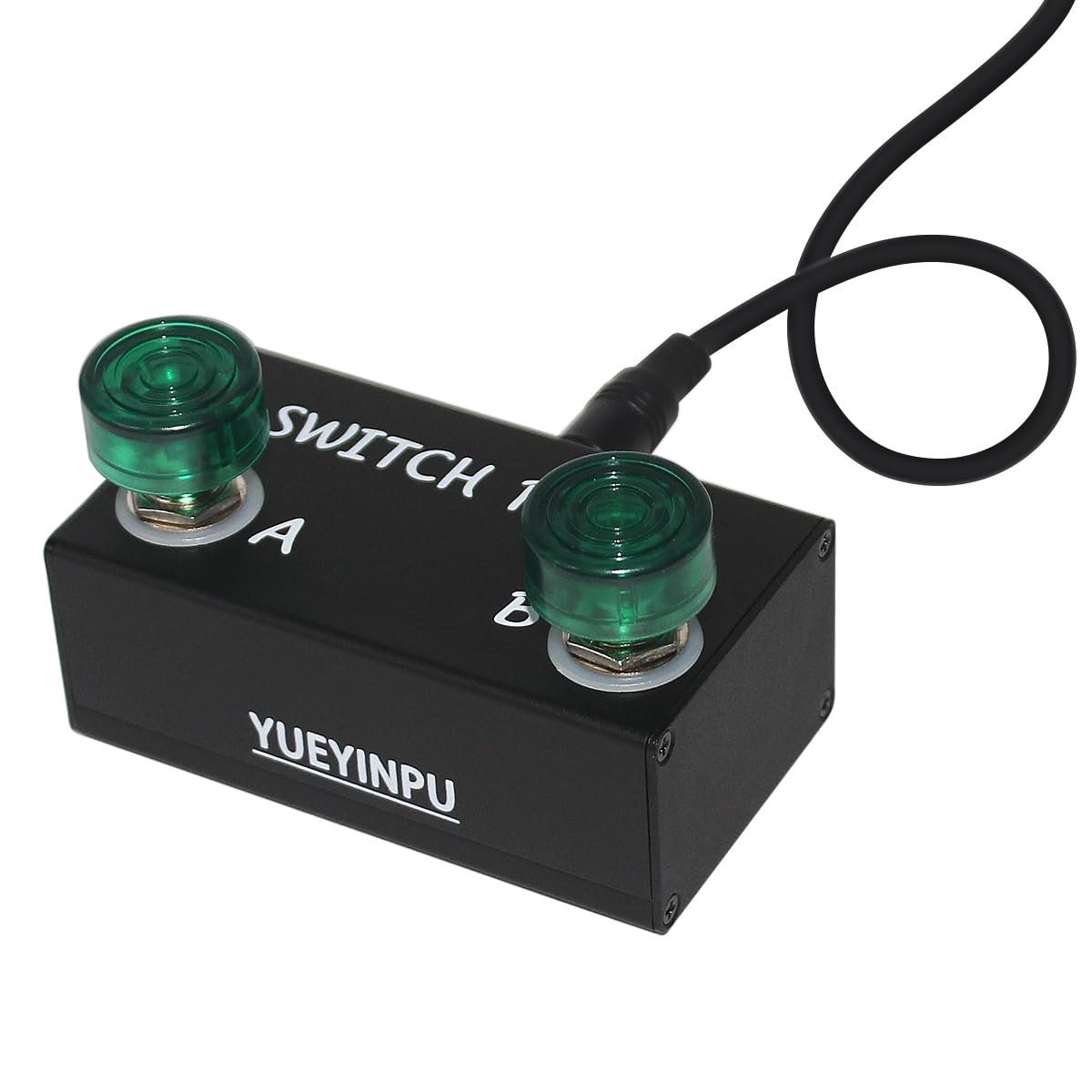 Yueyinpu Dual Latching Switch Pedal for Guitar Amps With TRS Cable (Latch Dual Switch)