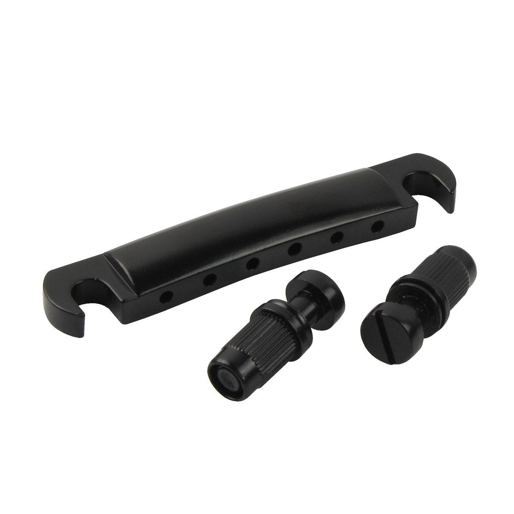 FLEOR Electric Guitar Tune-O-matic Bridge & Tailpiece with Studs Set Fit Gibson Epiphone Les Paul Guitar Part, Black