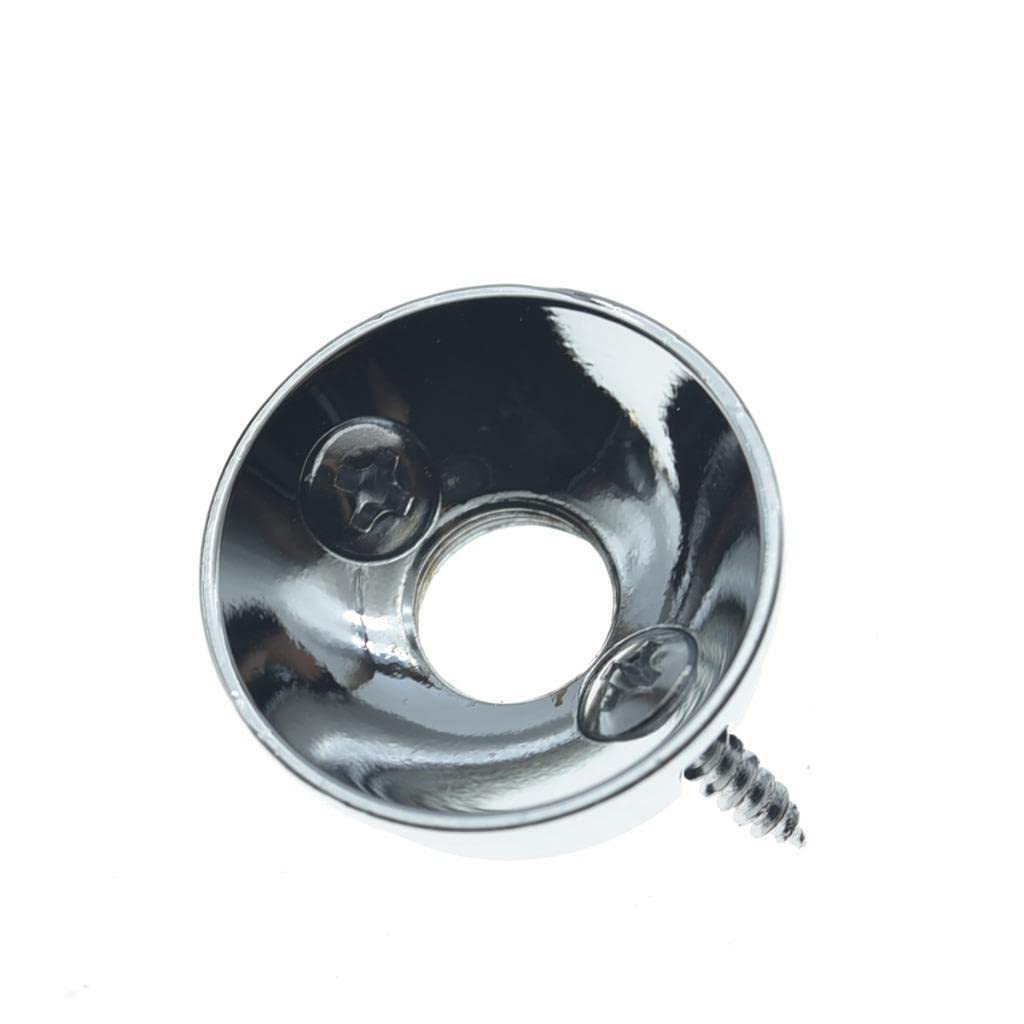 Dopro Metric Electric Guitar Jackplate Brass Electrosocket Jack Plate and Screws Fits Import Style Tele/Telecaster Chrome