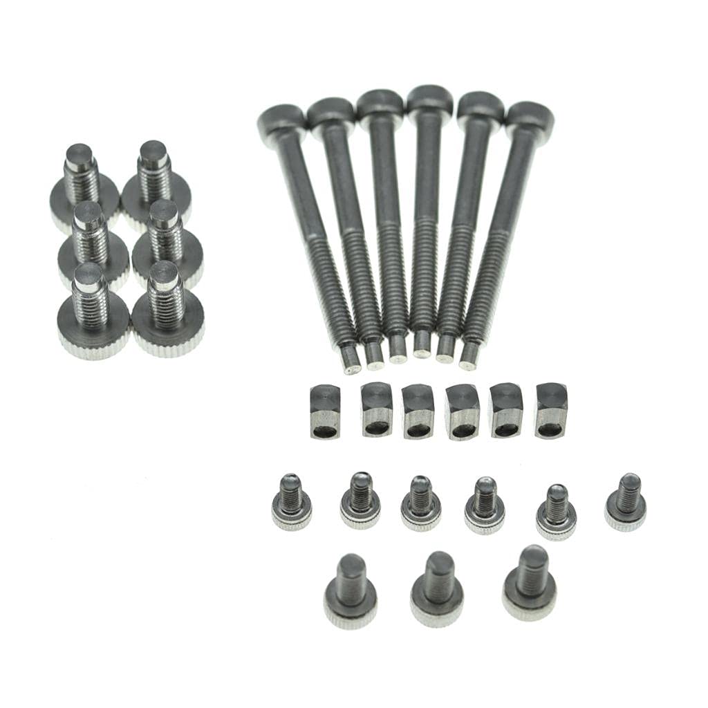 Kaish Whole Set Stainless Steel Tremolo Fine Tuner Screws String Insert ...