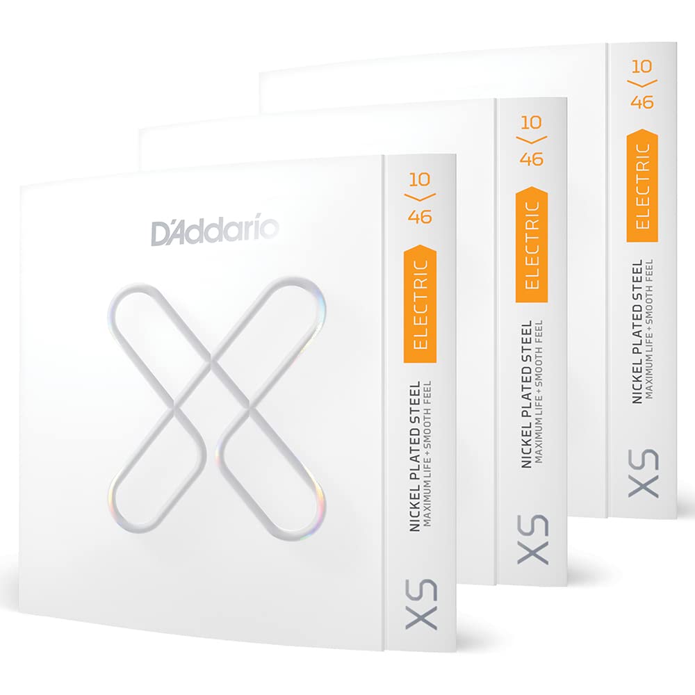 D'Addario Guitar Strings - Xs Nickel Coated Electric Guitar Strings - Xse1046-3P - Maximum Life With Smooth Feel & Exceptional T