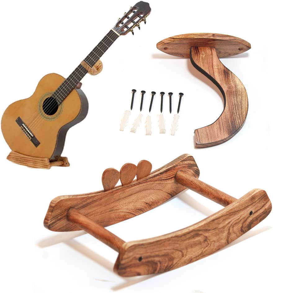 Artist International Guitar Stand Wooden Horizontal Guitar Hanger,Acoustic Guitar Wall Mount,Electric Guitar Wall Hanger Slatwal
