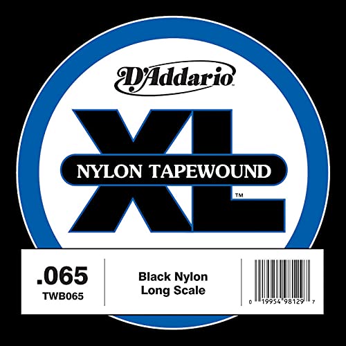 DAddario Twb065 Nylon Tape Wound Bass Guitar Single String.065