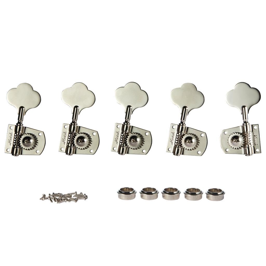 KAISH Cloverleaf 5 String Bass Tuners Bass Tuning Machines 5 String Bass Tuning Keys for Standard/Highway One Series Jazz Bass J