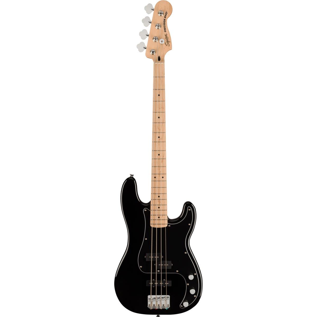 Squier By Fender Precision Bass Guitar Kit, Affinity Series, Laurel Fingerboard, Black, Poplar Body, Maple Neck, With Guitar Bag
